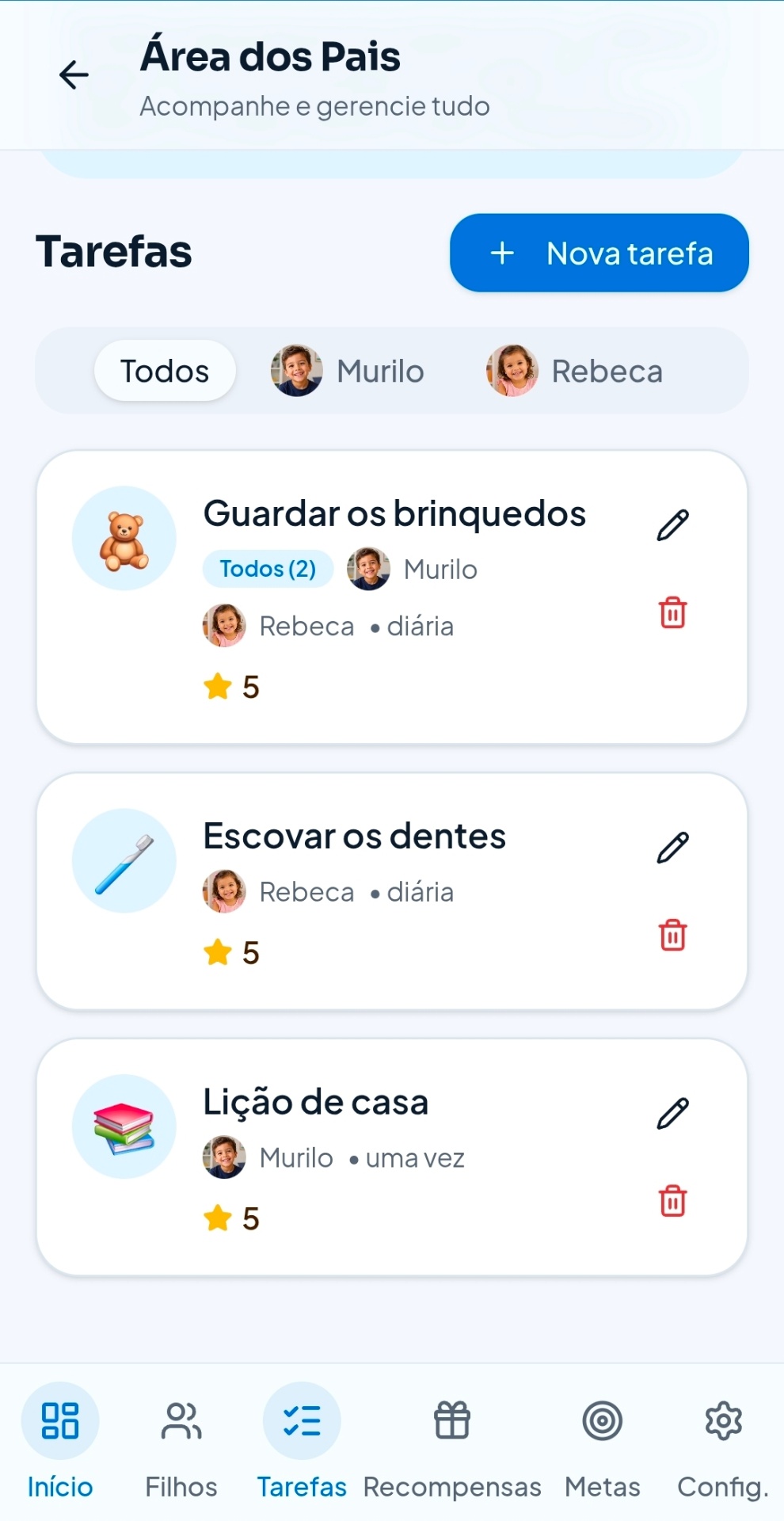 Lista de tarefas