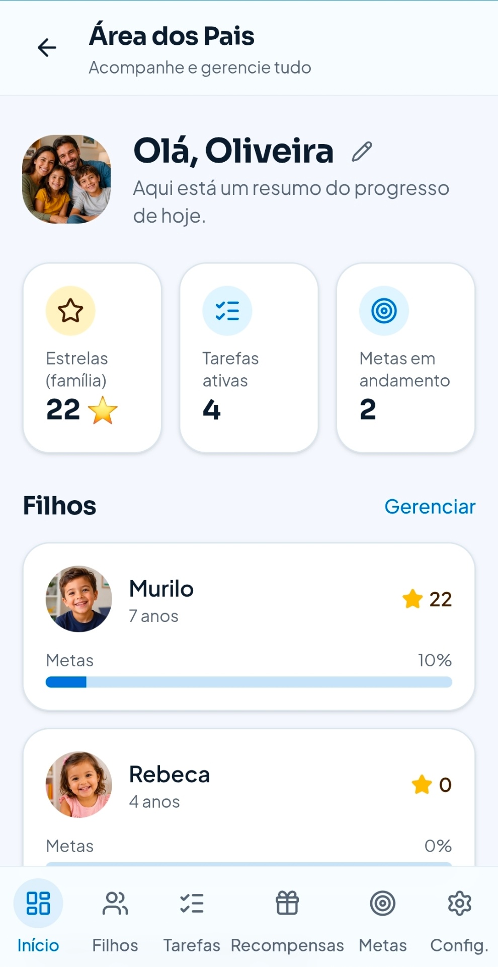 Área dos pais